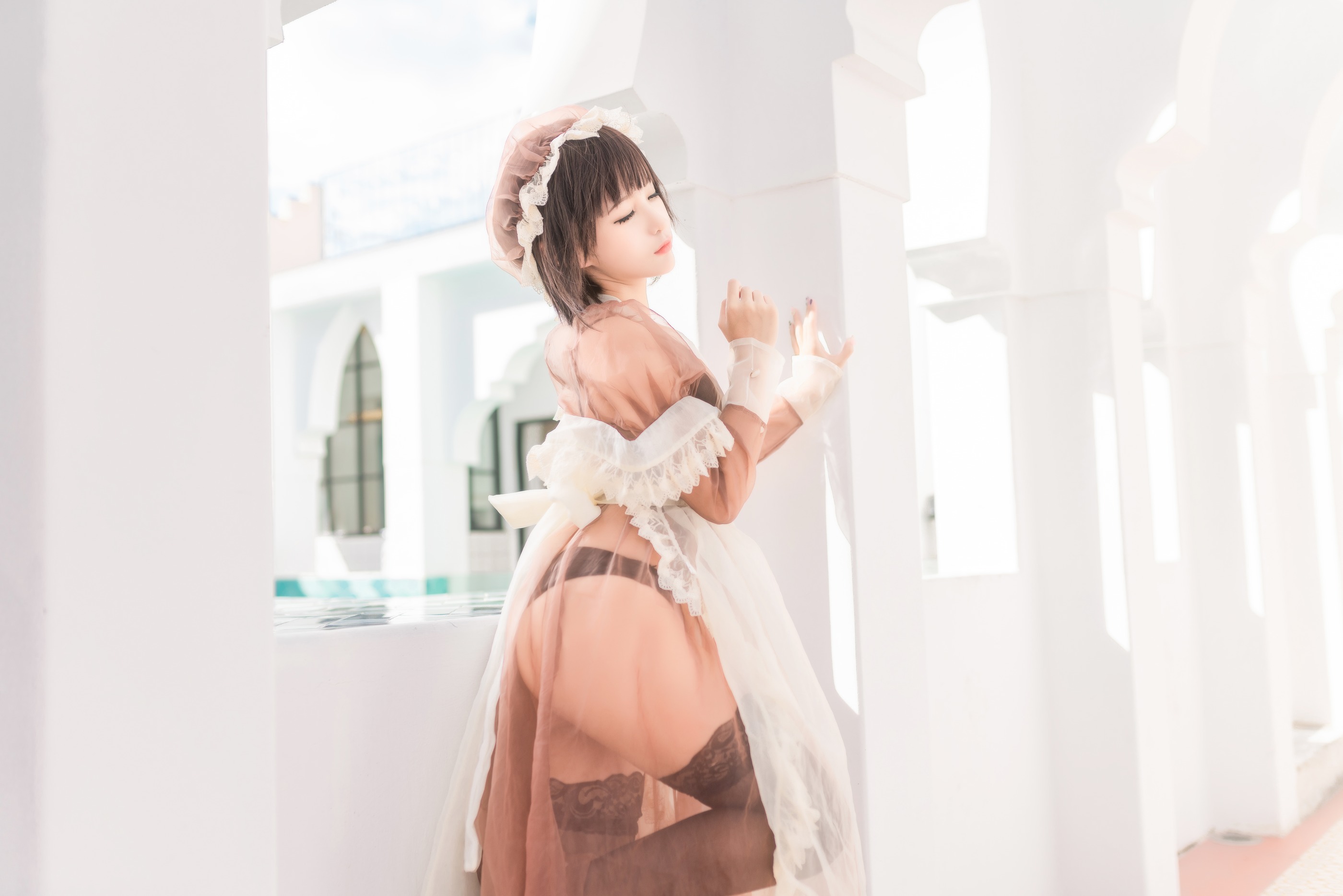 图片[1]-蠢沫沫 – NO.196 沫沫真爱版 纱-室外女仆 [40P]-XikXak
